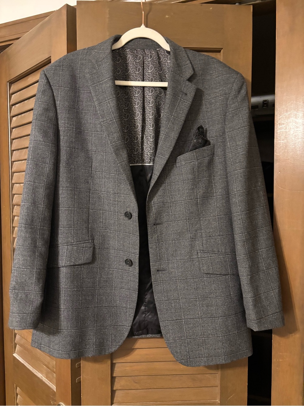 Joseph Abboud Gray Windowpane Sport Coat Blazer